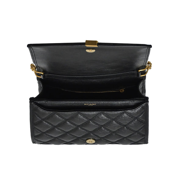 Black Becky Quilted Lambskin Mini Chain Shoulder Bag (Rented Out)