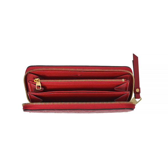 Rouge Monogram Empreinte Leather Zippy Wallet