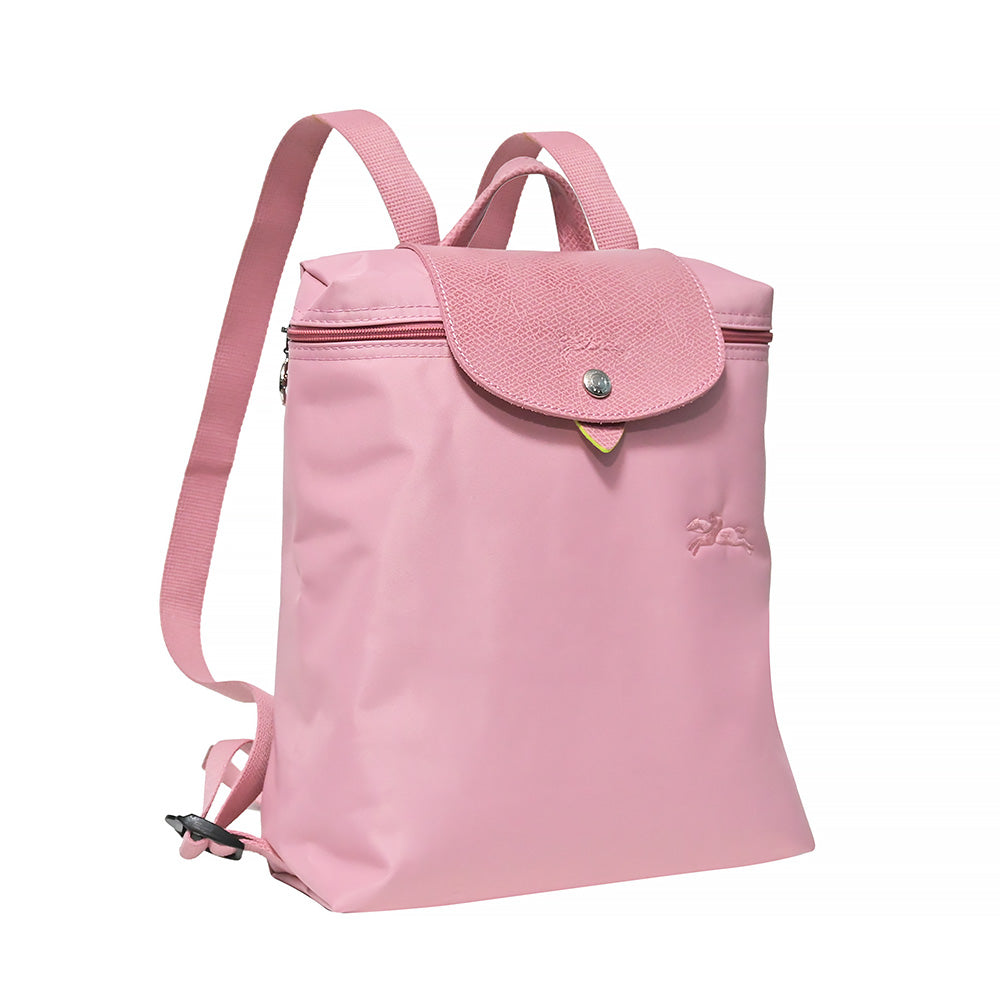 Le Pliage Green Pouch with handle Petal Pink - Recycled canvas