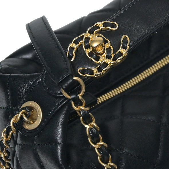 Black Nappa Lambskin Chanel 19 Hobo (Rented Out)