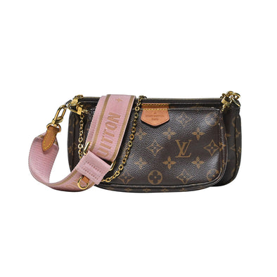 Rose Clair Monogram Canvas Multi Pochette (Rented Out)