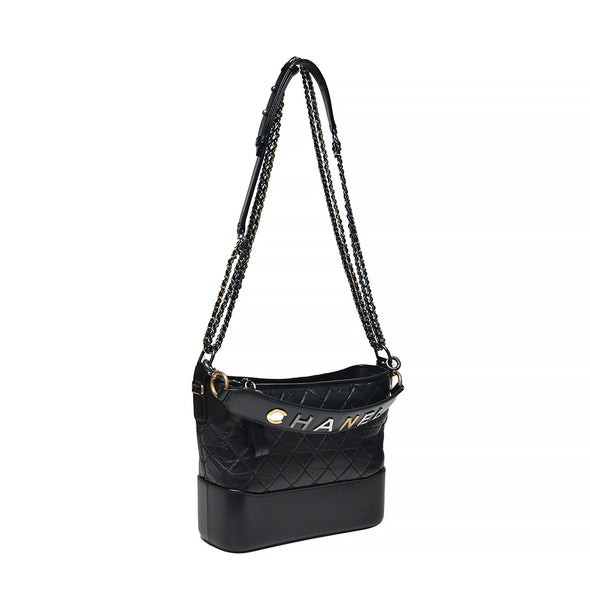 Black Vintage Calfskin Gabrielle Large Hobo (Rented Out)