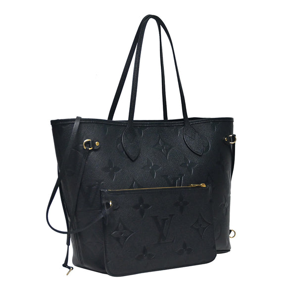 Noir Monogram Empreinte Leather Neverfull MM (Rented Out)