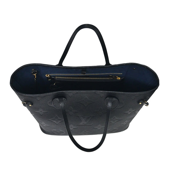 Noir Monogram Empreinte Leather Neverfull MM (Rented Out)