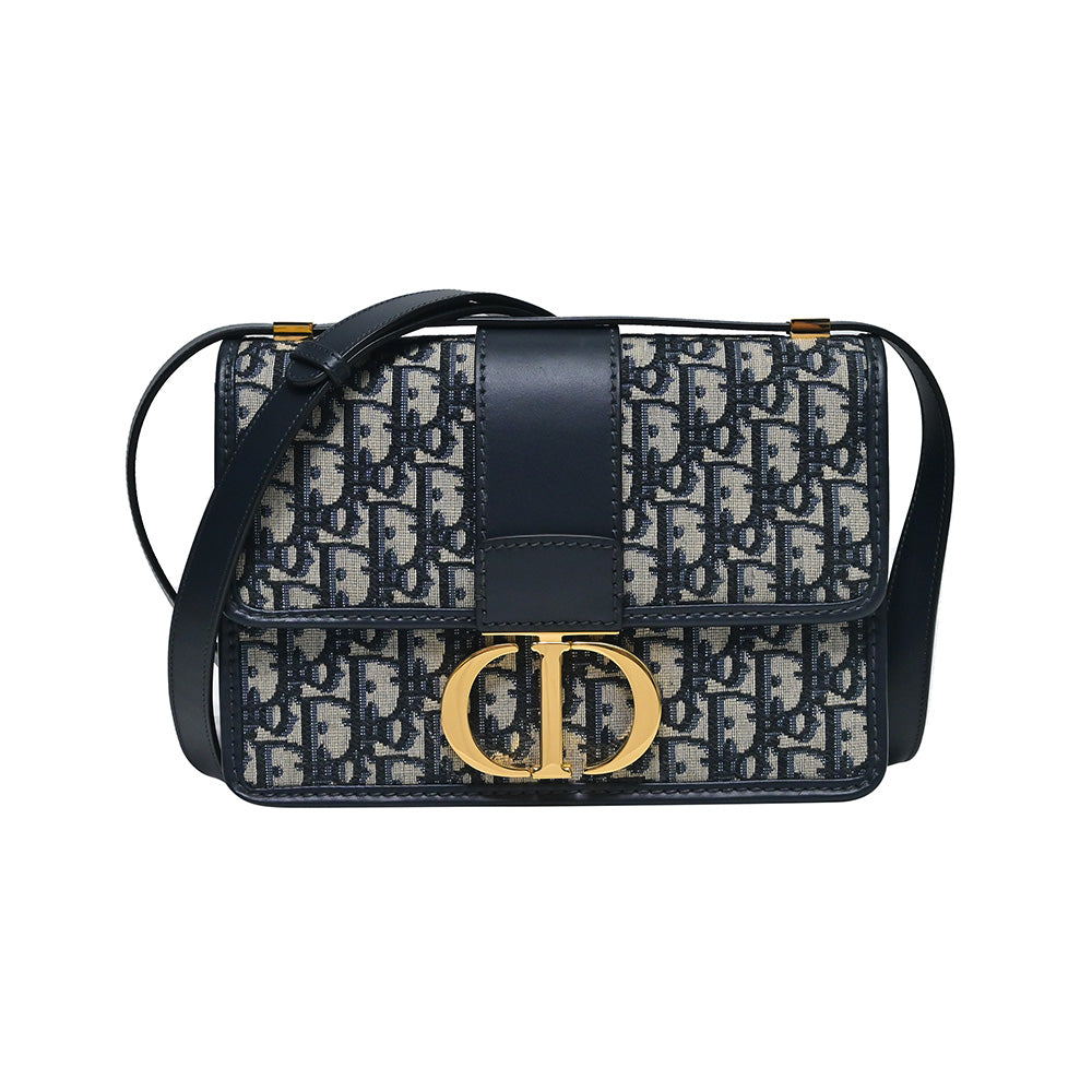 Dior 30 Montaigne Bag Blue Dior Oblique Jacquard – Coco Approved Studio