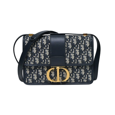 Blue Dior Oblique Jacquard 30 Montaigne Bag - 3 (Rented Out)