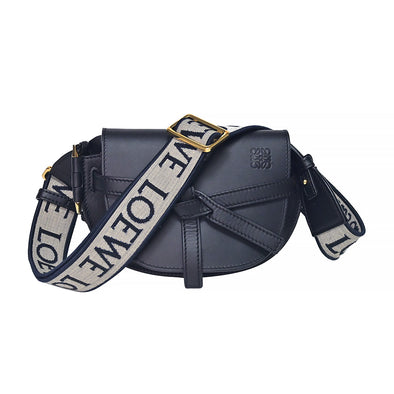 Black Calfskin Leather Mini Gate Dual Bag (Rented Out)