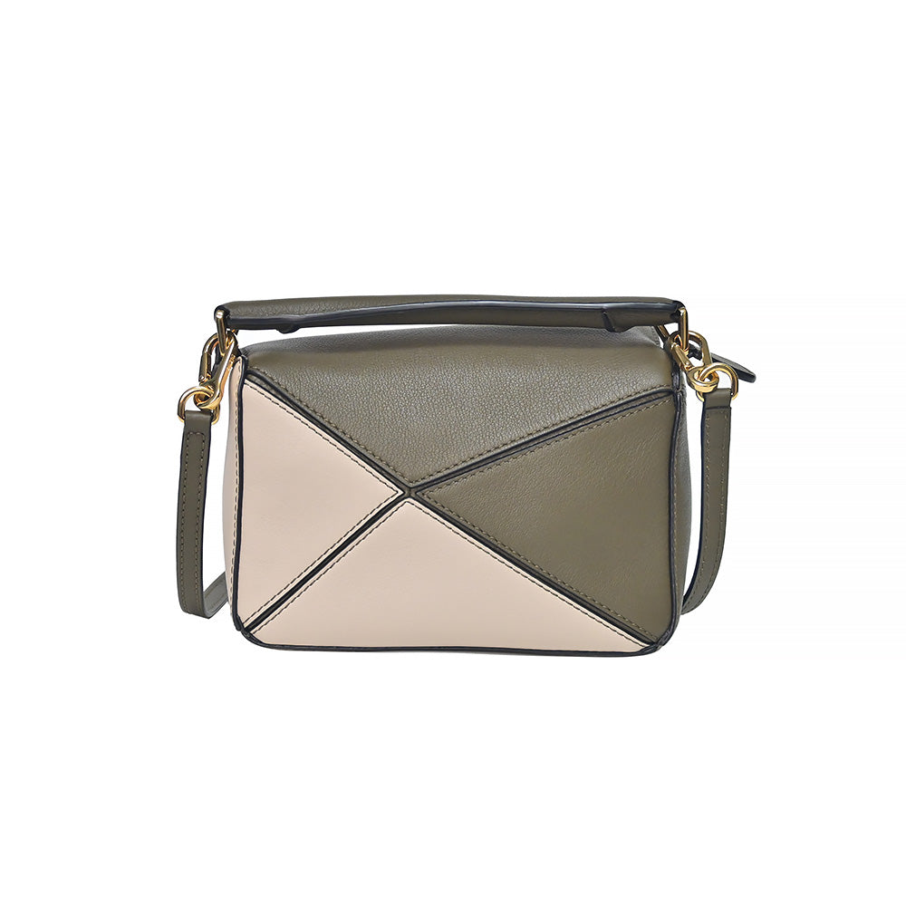 Loewe Puzzle Small Bag in Khaki Green