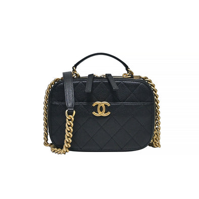 Black Caviar Calfskin Vanity Case (Rented Out)