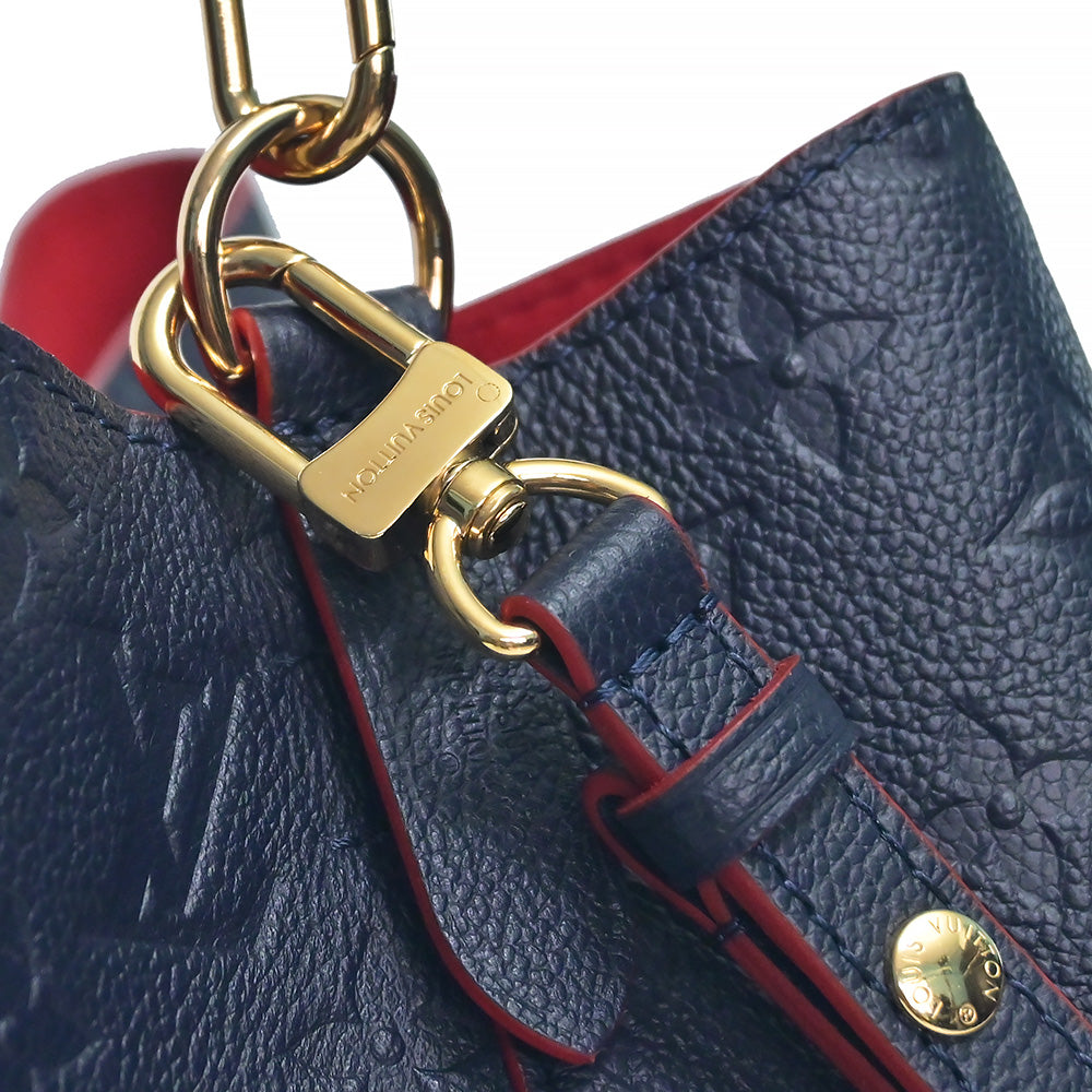 Louis Vuitton Marine Rouge Navy Blue Red Monogram Empreinte