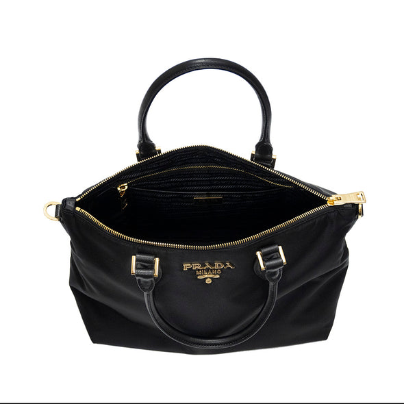 Nero Tessuto Saffiano Shopping Tote - 2 (Rented Out)