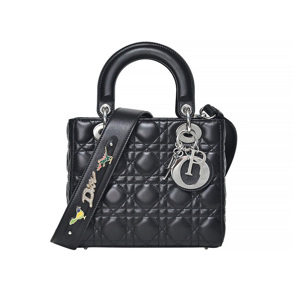 Black Cannage Lambskin Small Lady Dior (Rented Out)