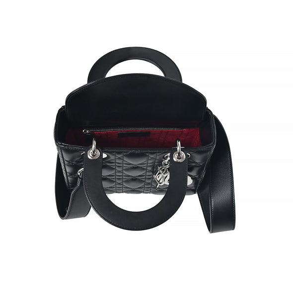 Black Cannage Lambskin Small Lady Dior (Rented Out)