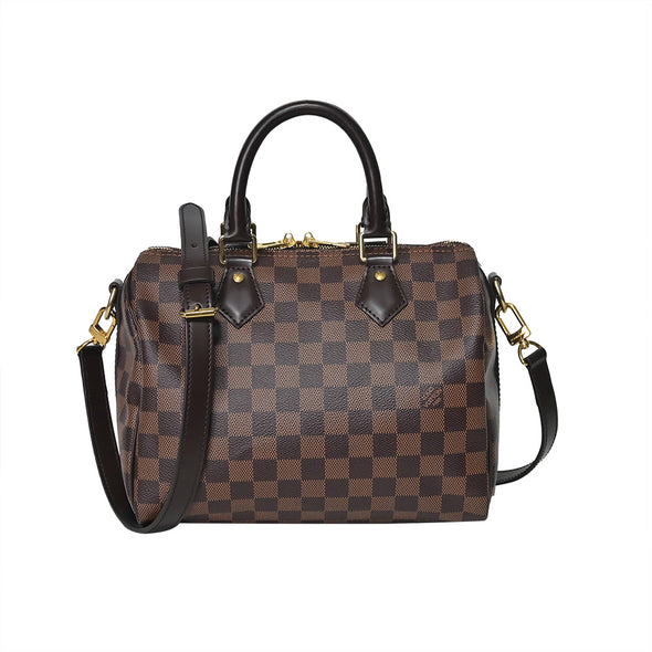 Damier Ebene Canvas Speedy 25 Bandouliere (Rented Out)