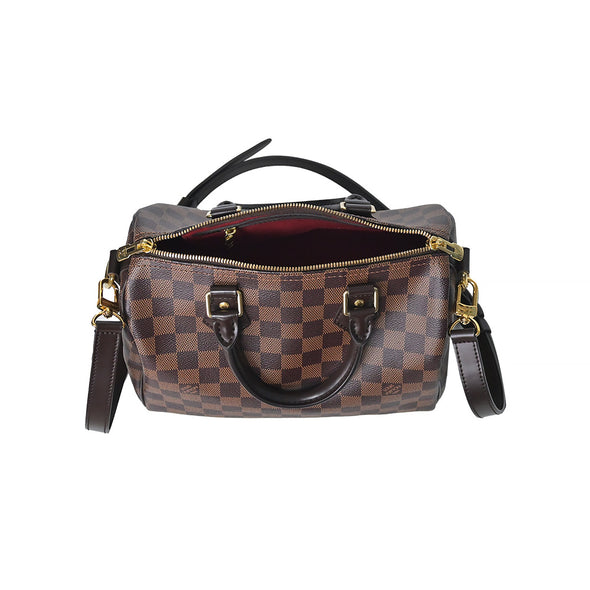Damier Ebene Canvas Speedy 25 Bandouliere (Rented Out)