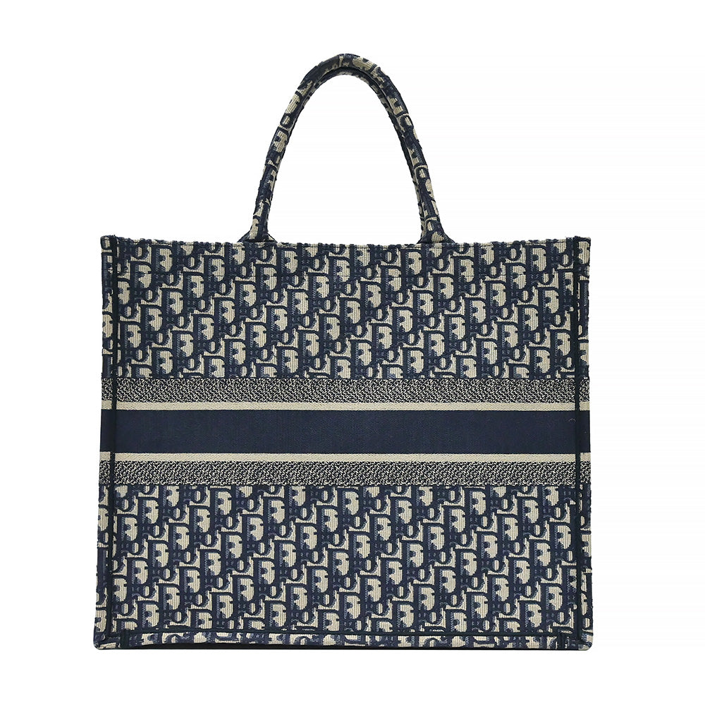 Dior Book Tote Medium Canvas Grey / Blue