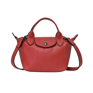 Terracotta Le Pliage Cuir Top Handle XS