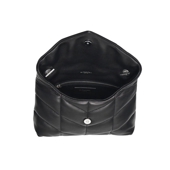 Black Quilted Lambskin Puffer Toy Bag (Rented Out)