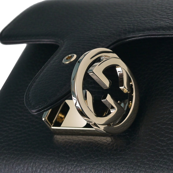 Black Interlocking GG Small Shoulder Bag (Rented Out)