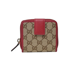 Red GG Canvas Compact Wallet - 2 (Rented Out)