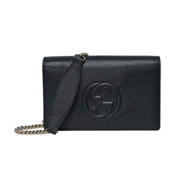 Black Soho Wallet On Chain [Clearance Sale]