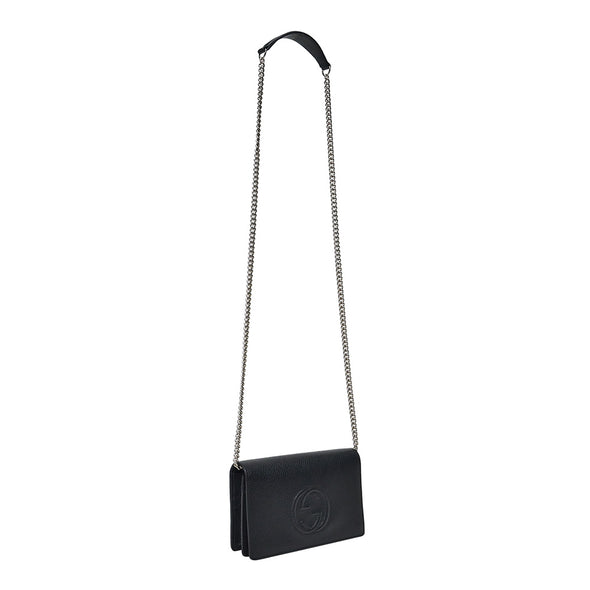 Black Soho Wallet On Chain [Clearance Sale]