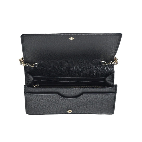 Black Soho Wallet On Chain [Clearance Sale]