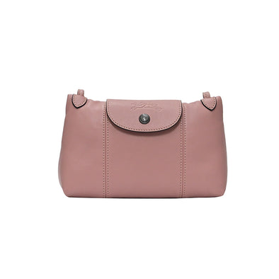 Antique Pink Le Pliage Cuir Crossbody Bag