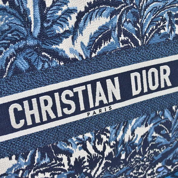 Palm Trees Embroidery Large Dior Book Tote (Rented Out)