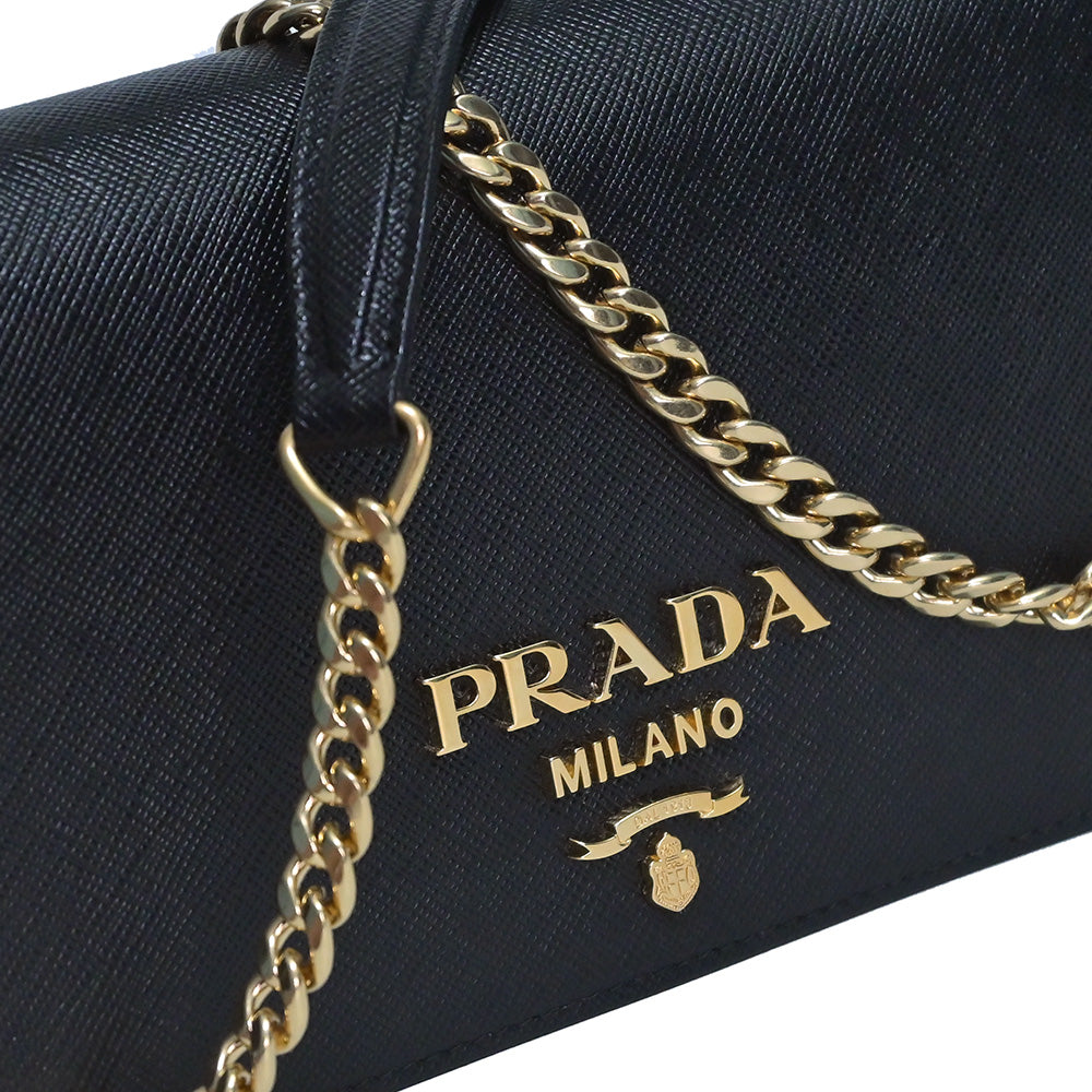 Prada Nero Saffiano Leather Mini Bag (Goldtone Hardware) –