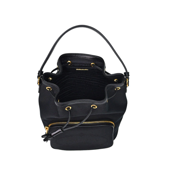 Prada Nero Jacquard Bucket Bag [Clearance Sale]