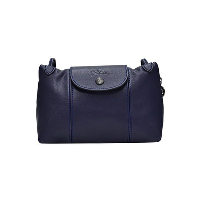 Navy Le Pliage Cuir Crossbody Bag (Gunmetal Hardware) - 2 (Rented Out)