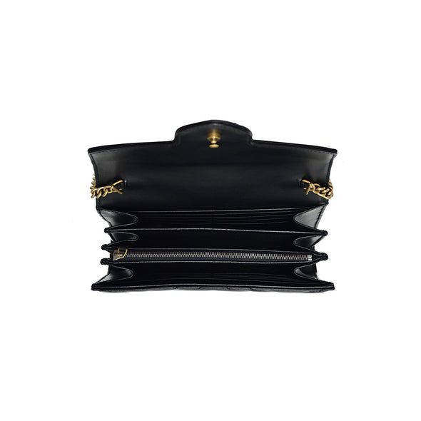 Black GG Marmont Matelassé Mini Bag (Rented Out)