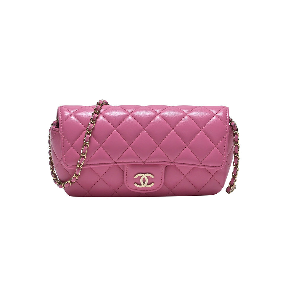 Chanel // Pink Quilted Leather Mini Flap Shoulder Bag – VSP Consignment