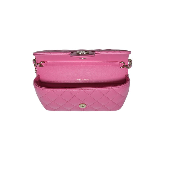 Pink Classic Chain Glasses Case Bag