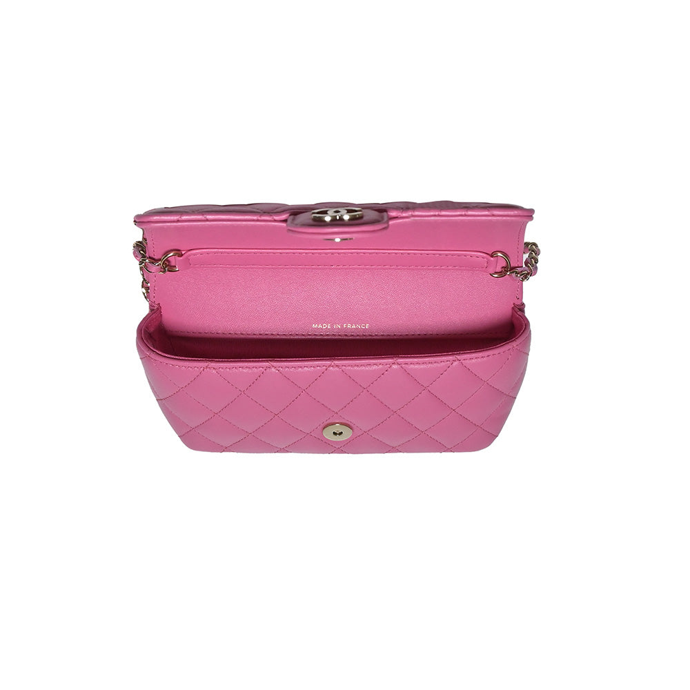 Chanel Pink Classic Chain Glasses Case Bag [Clearance Sale]