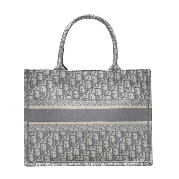 Gray Dior Oblique Embroidery Medium Book Tote - 3 (Rented Out)