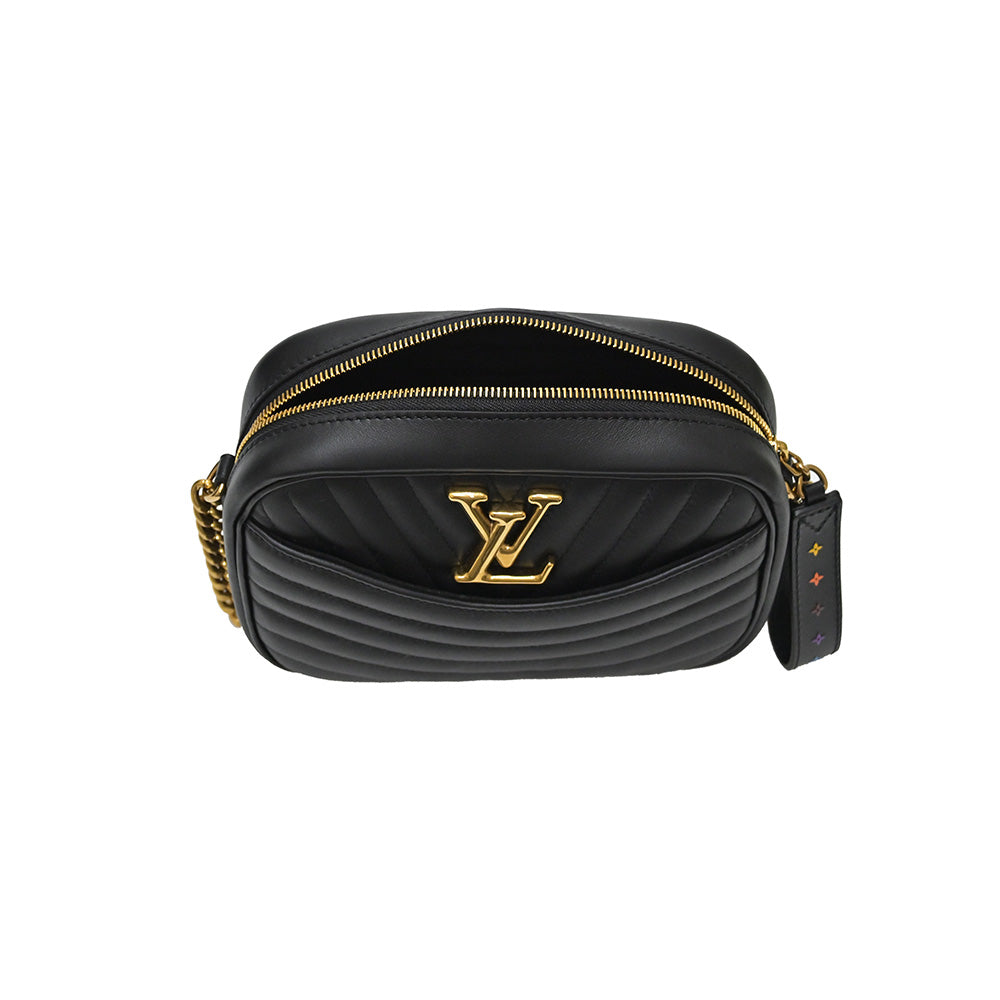 Louis Vuitton Black Leather Small New Wave Camera Bag