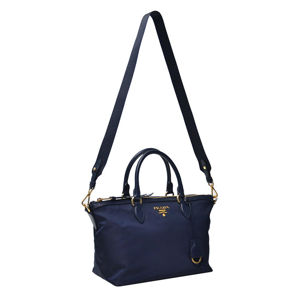 Bleu Tessuto Soft Leather Shopping Tote (Rented Out)