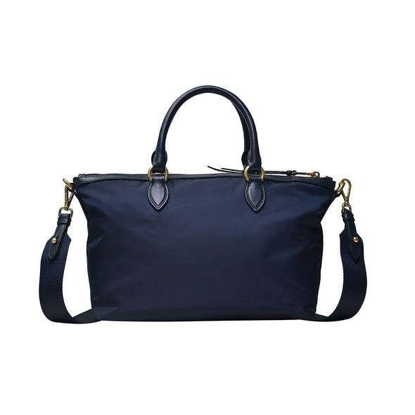 Bleu Tessuto Soft Leather Shopping Tote (Rented Out)