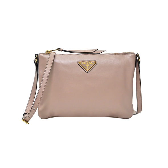 Cipria Light Calf Crossbody Bag (Rented Out)