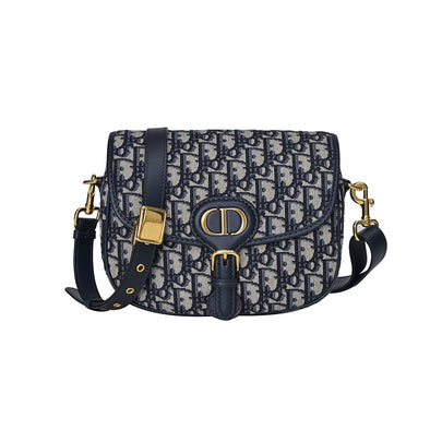 Blue Dior Oblique Jacquard Medium Dior Bobby Bag (Rented Out)