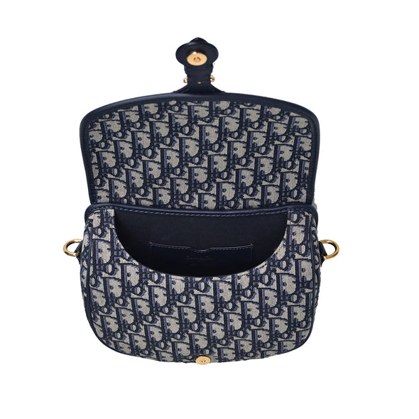 Blue Dior Oblique Jacquard Medium Dior Bobby Bag - 2 (Rented Out)