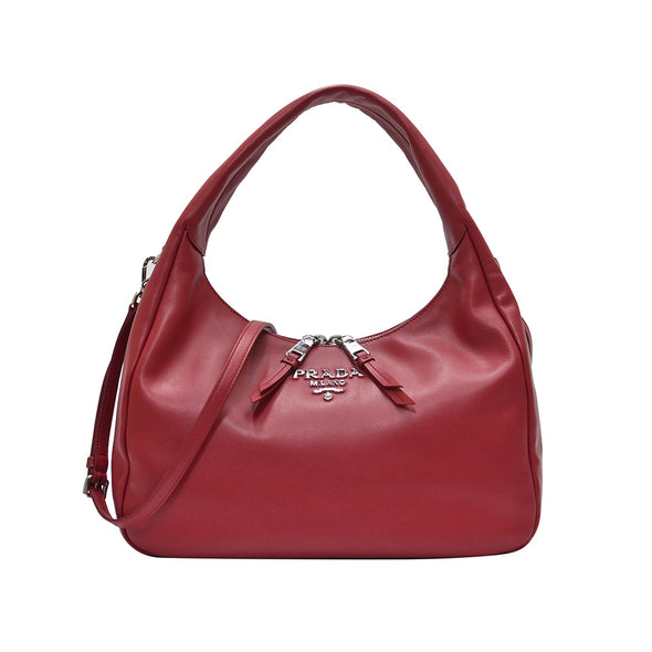 Rosso Calfskin Large Hobo Bag (Rented Out)