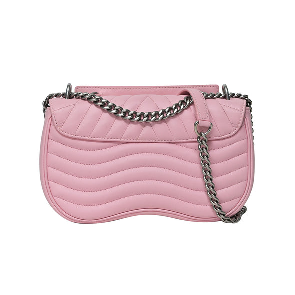 Pink New Wave Chain MM Shoulder Bag (Rented Out)