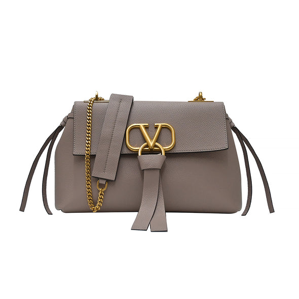 Poudre Vsling Grained Leather Crossbody Chain Bag (Rented Out)