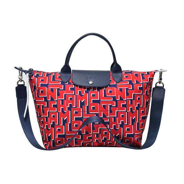 Navy Red Le Pliage LGP Top Handle M