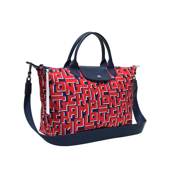 Navy Red Le Pliage LGP Top Handle M