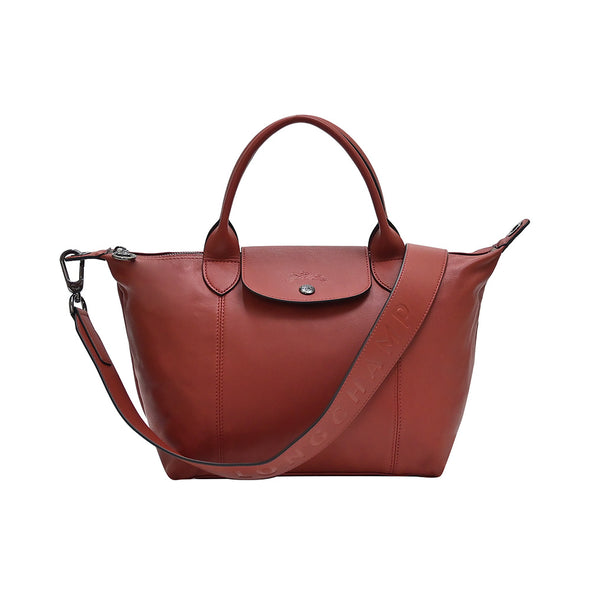 Sienna Le Pliage Cuir Shopping Tote (Logo Strap) [Clearance Sale]