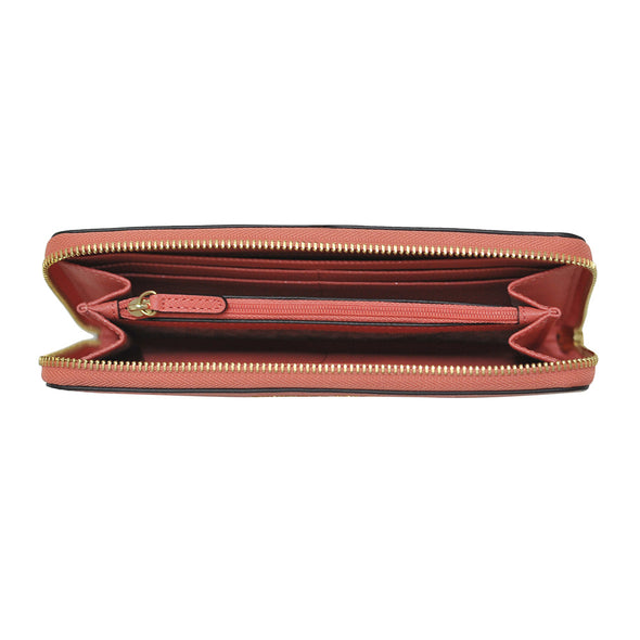 PinkGrapefruit Zip Around Saffiano Leather Wallet